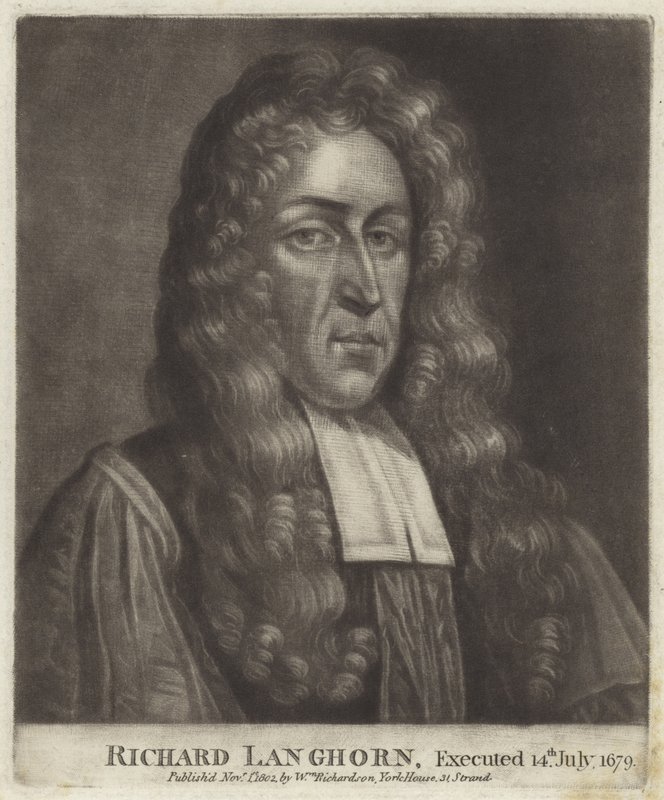 Porträtt av Richard Langhorne av English School