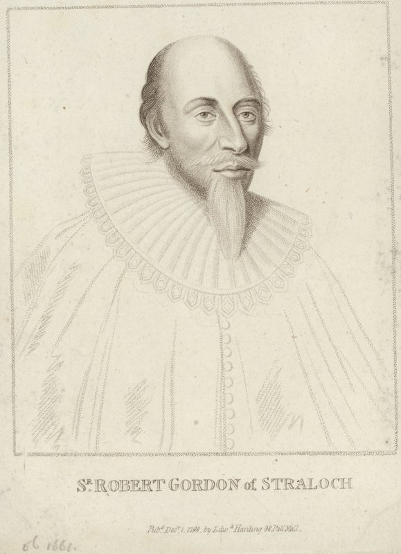 Porträtt av Robert Gordon av Straloch av English School