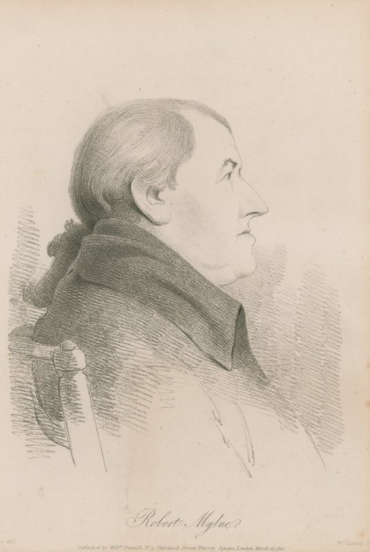 Porträtt av Robert Mylne av English School