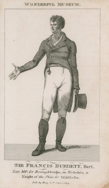 Porträtt av Sir Francis Burdett av English School