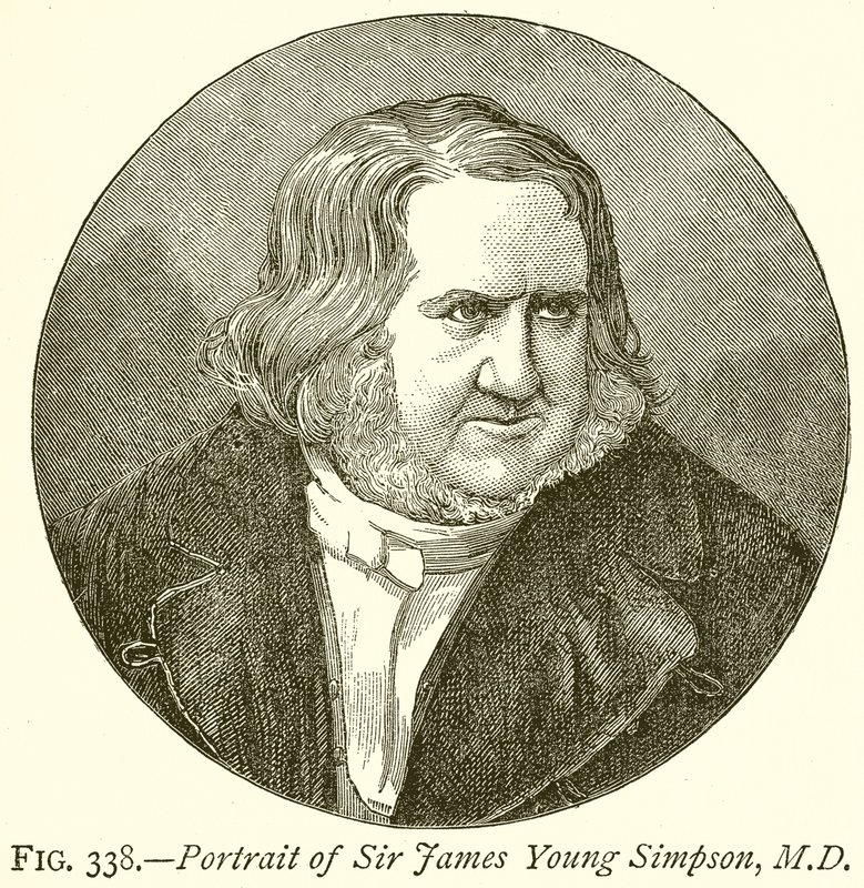 Porträtt av Sir James Young Simpson, M.D. av English School