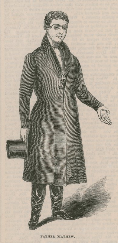 Porträtt av Theobald Mathew av English School
