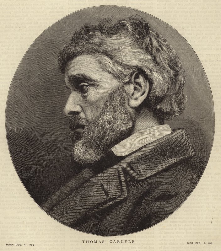 Porträtt av Thomas Carlyle av English School