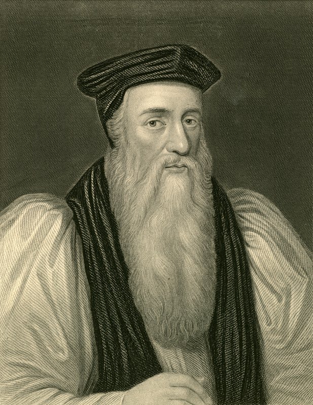 Porträtt av Thomas Cranmer av English School
