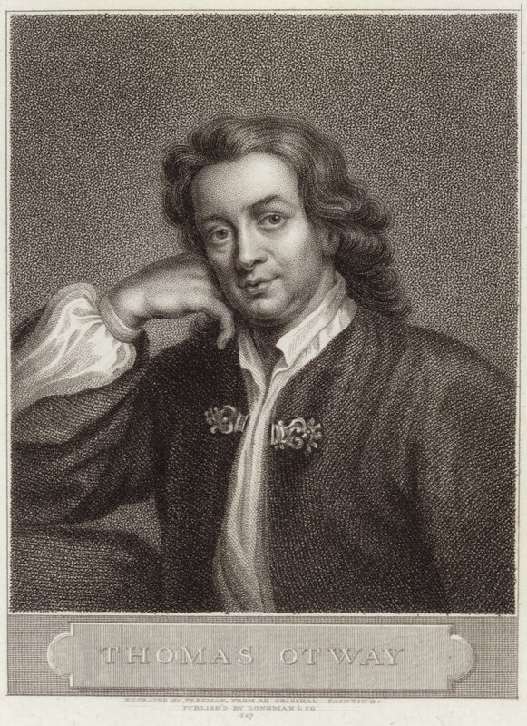Porträtt av Thomas Otway av English School