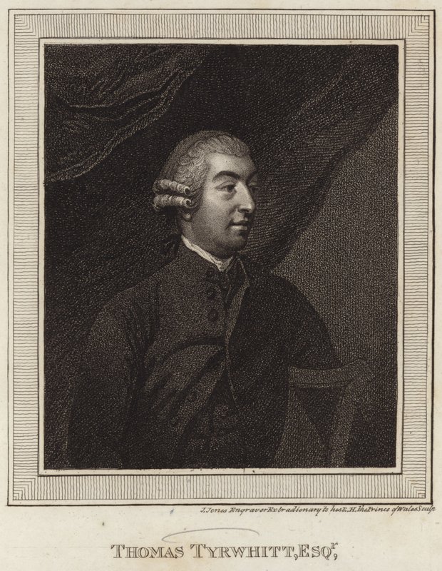 Porträtt av Thomas Tyrwhitt av English School