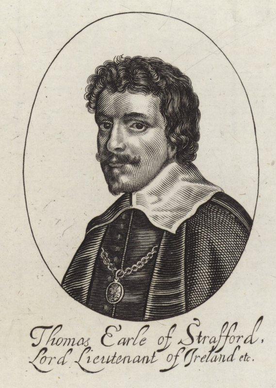Porträtt av Thomas Wentworth av English School