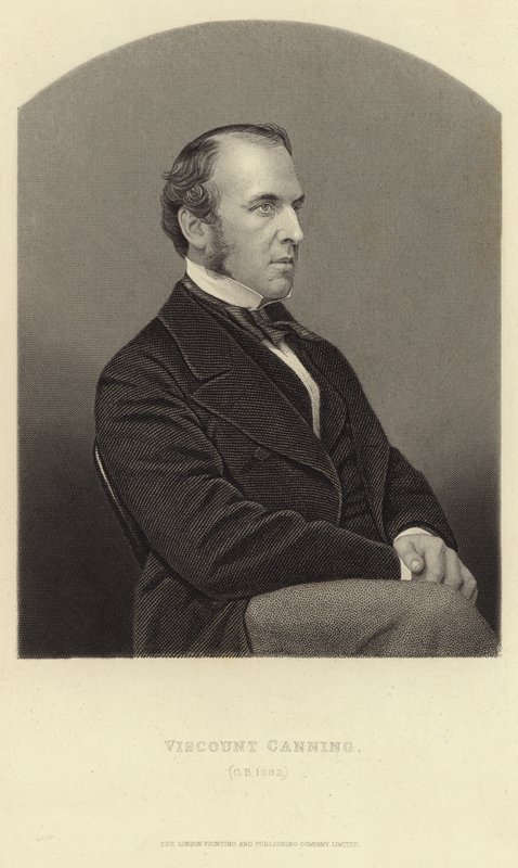 Porträtt av Viscount Canning av English School