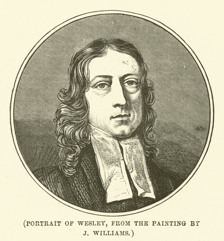 Porträtt av Wesley, från målningen av J Williams (gravyr) av English School