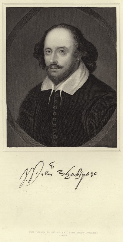 Porträtt av William Shakespeare av English School