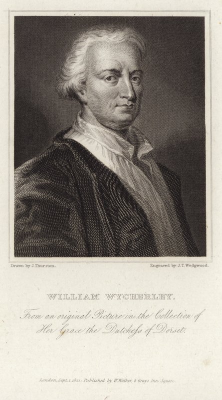 Porträtt av William Wycherley av English School