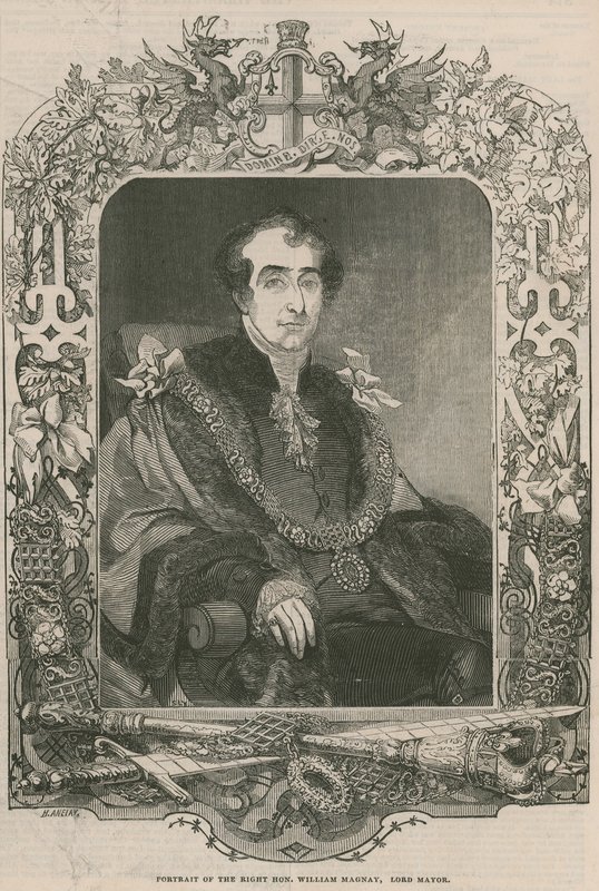 Porträtt av den högra ärade William Magnay, borgmästare av English School
