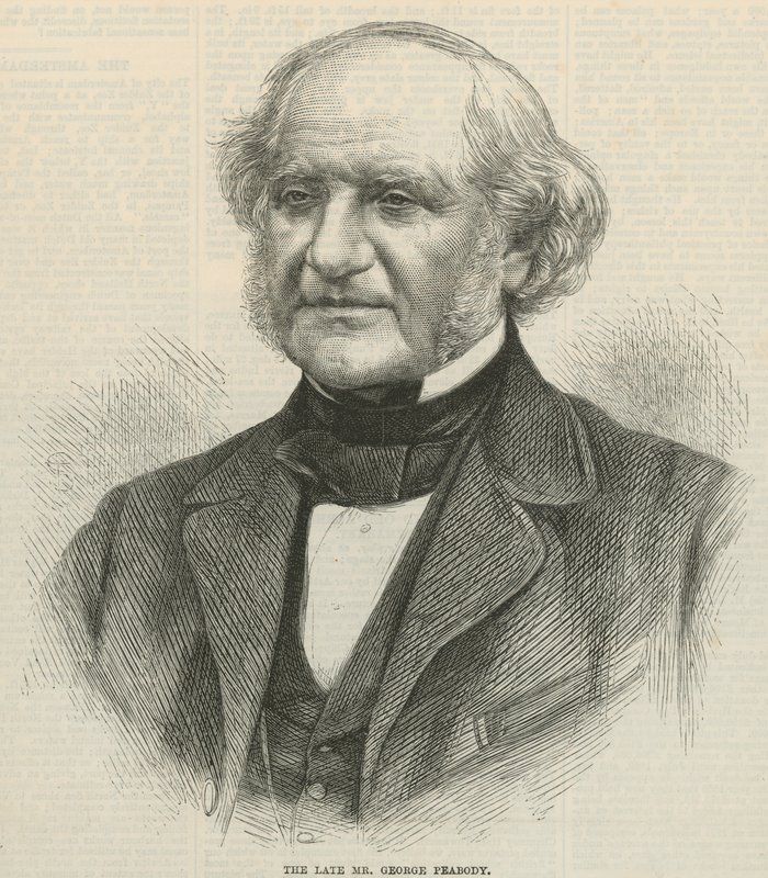 Porträtt av den bortgångne herr George Peabody av English School