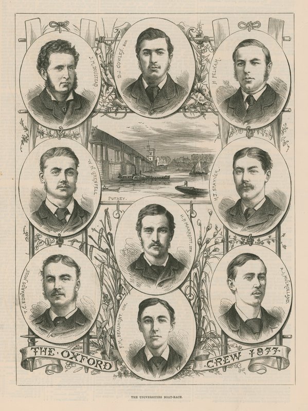 Porträtt av 1877 års besättning i Oxford av English School