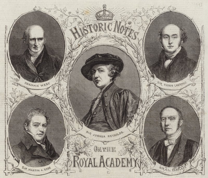 Porträtt av presidenterna för Royal Academy av English School