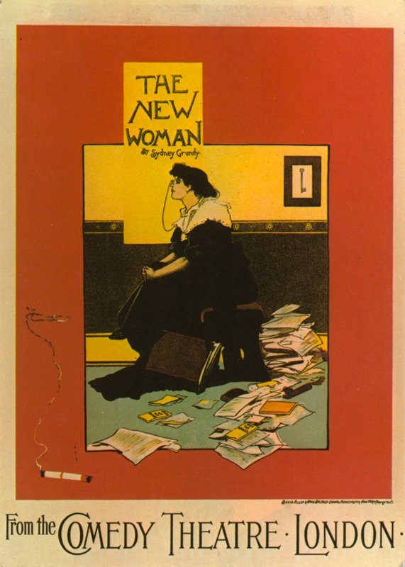 Affisch för The New Woman av Sydney Grundy på Comedy Theatre av English School