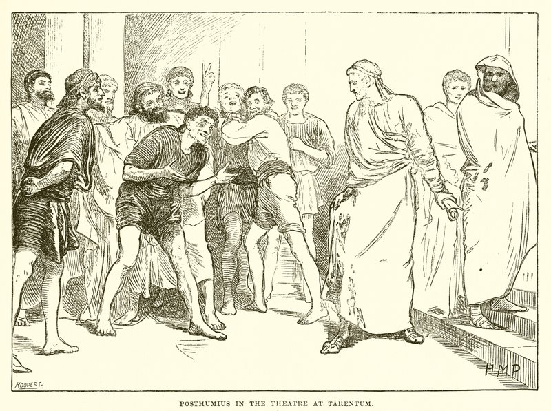 Posthumius på teatern i Tarentum av English School