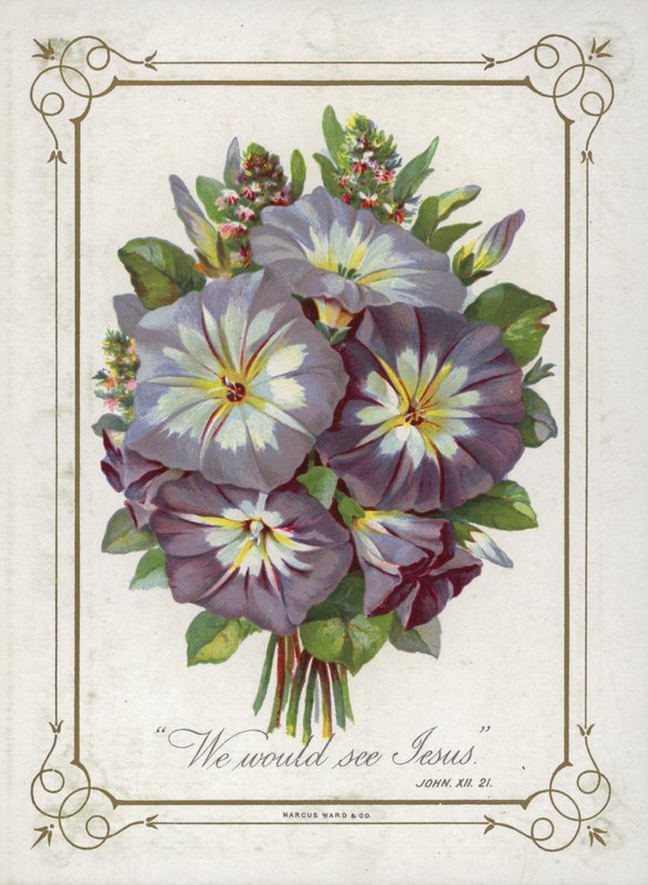 Posy av blommor av English School