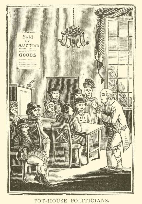 Potthuspolitiker (träsnitt) av English School