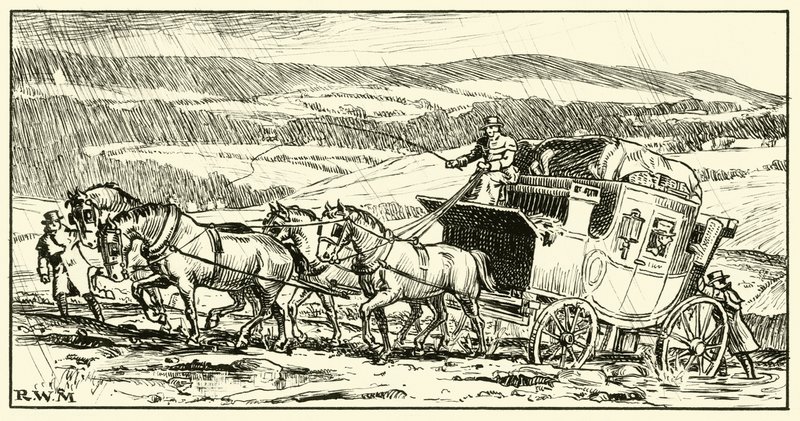 Pre-Macadam Road (bläck på papper) av English School
