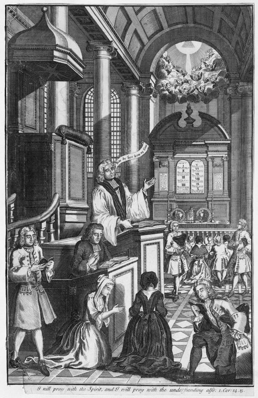 Predika i oidentifierad kyrka av English School