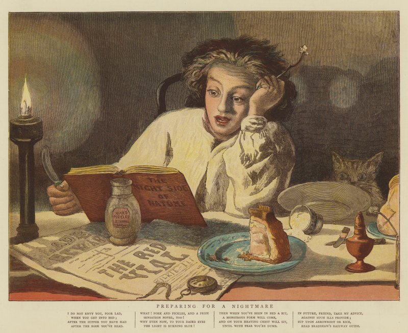 Förbereder sig för en mardröm (chromolitho) av English School