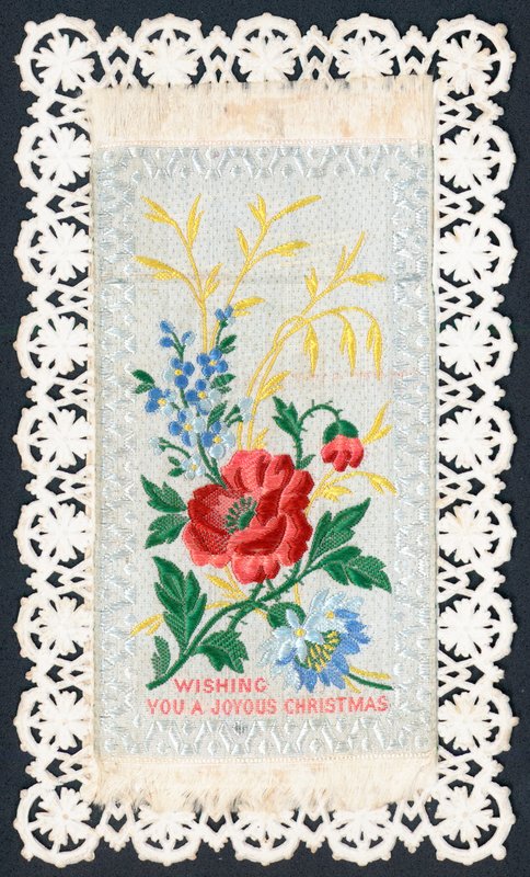Vackra blommor, julkort av English School