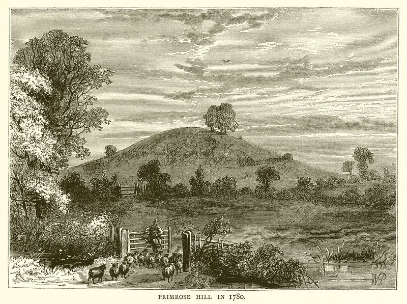 Primrose Hill 1780 av English School