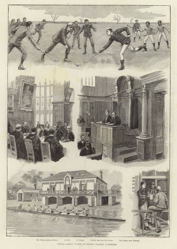 Prins Albert Victor vid Trinity College, Cambridge av English School