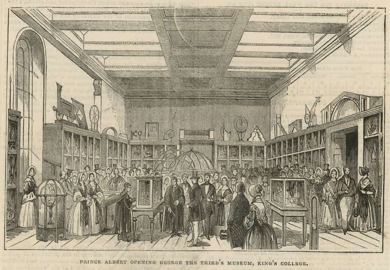 Prins Albert öppnar George the Thirds Museum, Kings College, London av English School