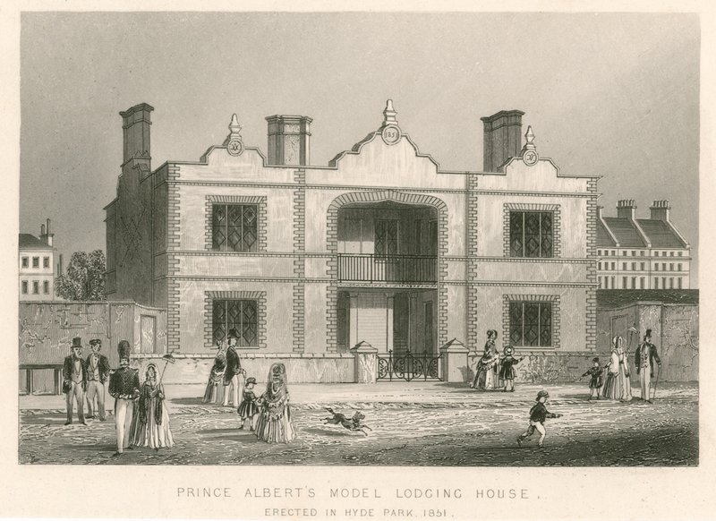 Prince Alberts Model Lodging House, stora utställningen, 1851 av English School