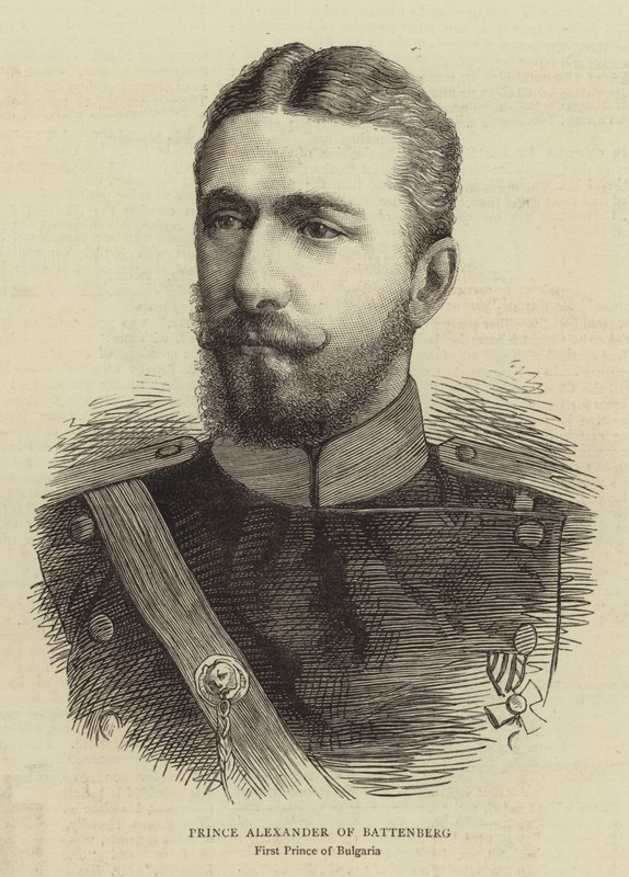 Prins Alexander av Battenberg (gravyr) av English School