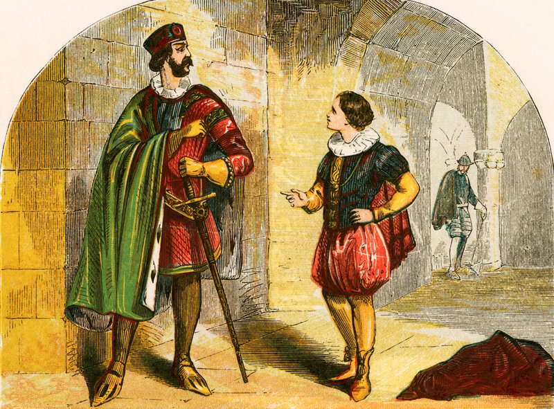 Prins Arthur kräver sin farbrors krona av English School