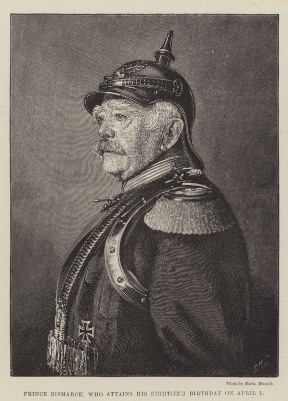 Prins Bismarck, som fyller 80 år den 1 april (gravyr) av English School