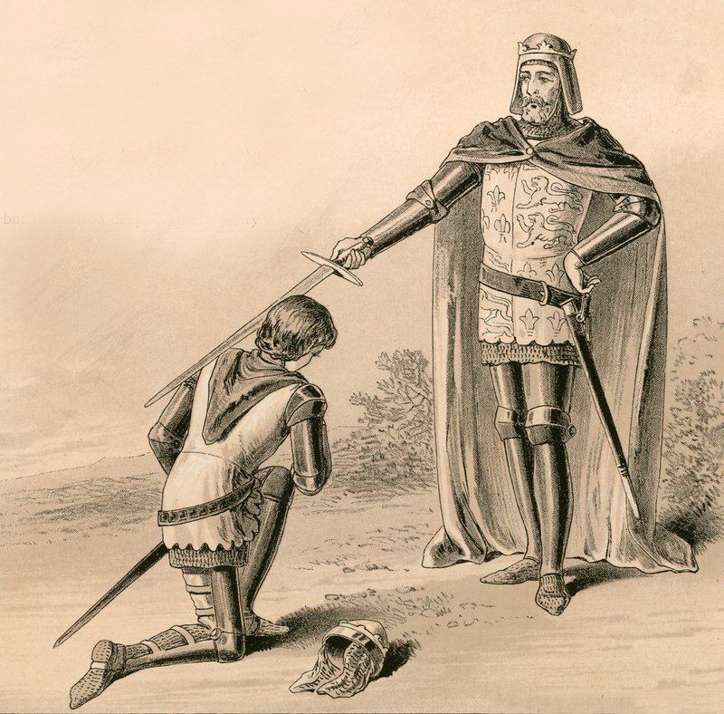 Prins Edward, den svarte prinsen, adlad av sin far, kung Edward III av English School