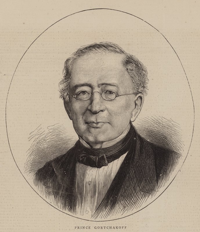 Prins Gortchakoff (gravyr) av English School