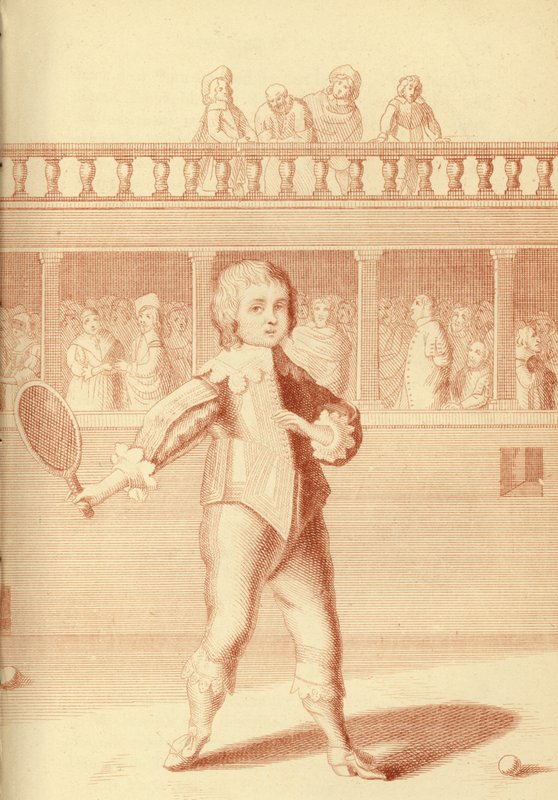 Prins James, hertig av York, spelar tennis av English School