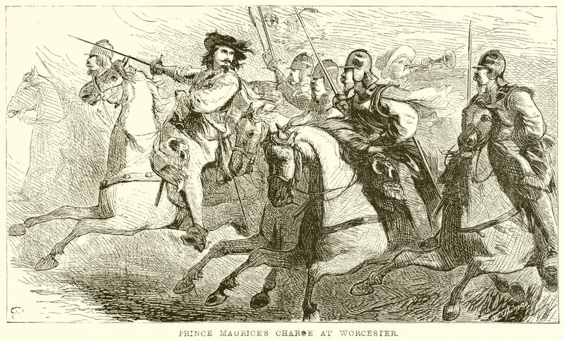 Prince Maurices Charge i Worcester av English School