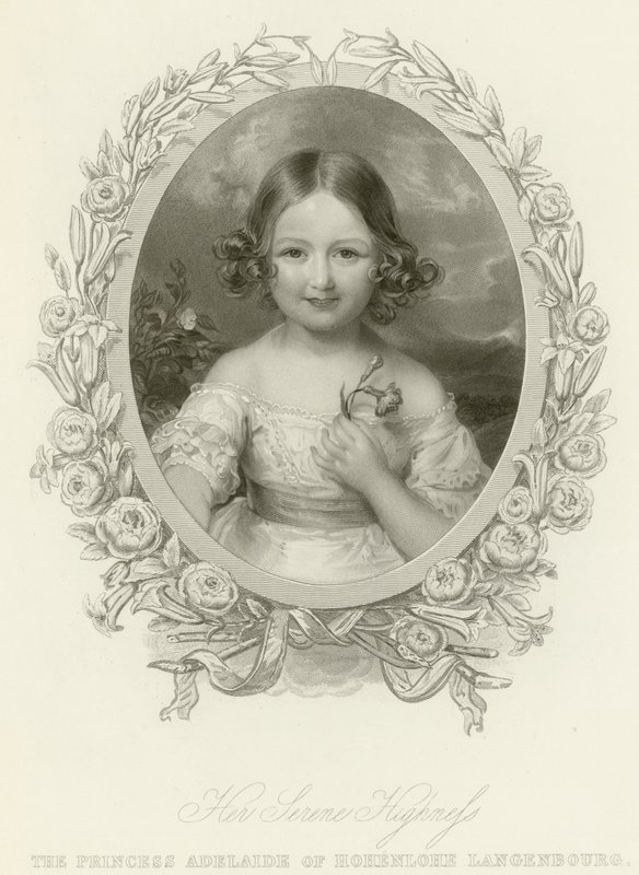 Prinsessan Adelaide av Hohenlohe-Langenburg av English School