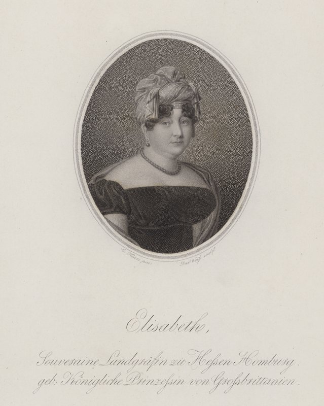 Prinsessan Elizabeth av Storbritannien (gravyr) av English School