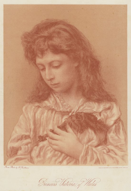 Prinsessan Victoria av Wales (chromolitho) av English School