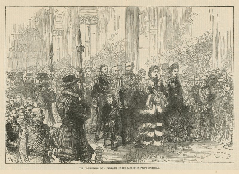 Procession i långhuset i St Pauls Cathedral av English School