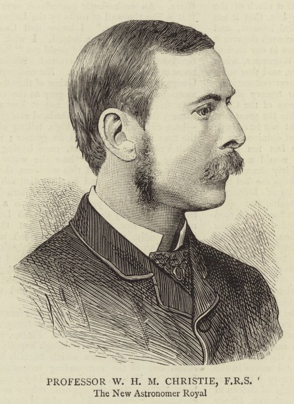Professor W H M Christie, FRS (gravyr) av English School