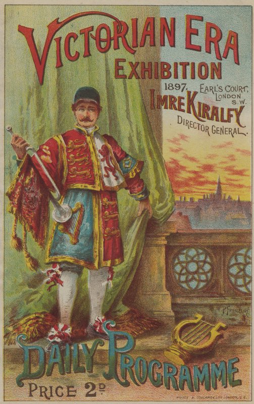 Program för Victorian Era Exhibition, 1897, vid Earls Court av English School