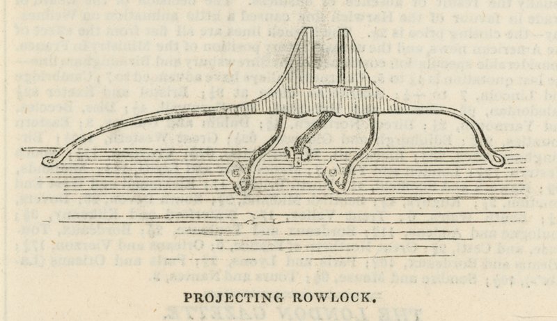 Utskjutande rowlock av English School
