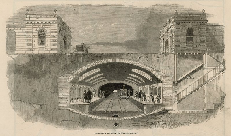 Föreslagen station vid Baker Street av English School