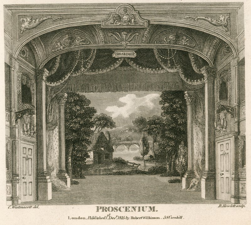 Proscenium of The Royalty Theatre, Well Street, Wellclose Square, London av English School