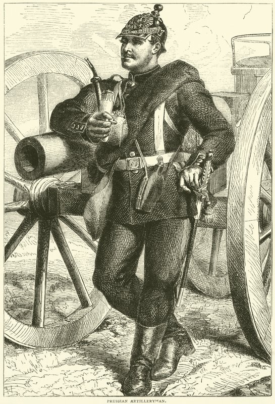 Preussisk artillerist, oktober 1870 av English School
