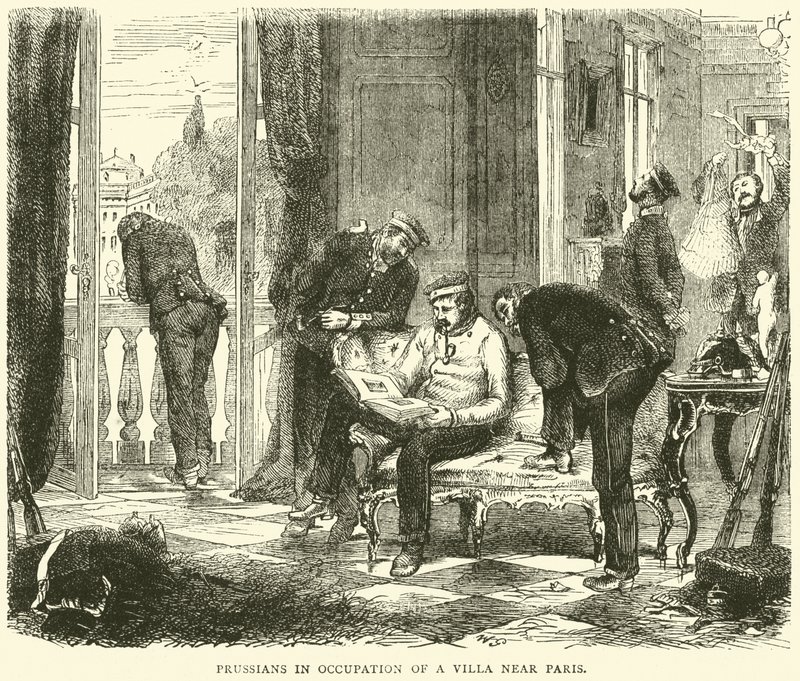 Preussar i ockupation av en villa nära Paris, oktober 1870 av English School