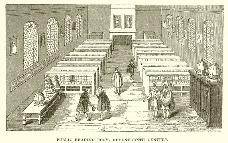 Allmän läsesal, 1600-talet av English School